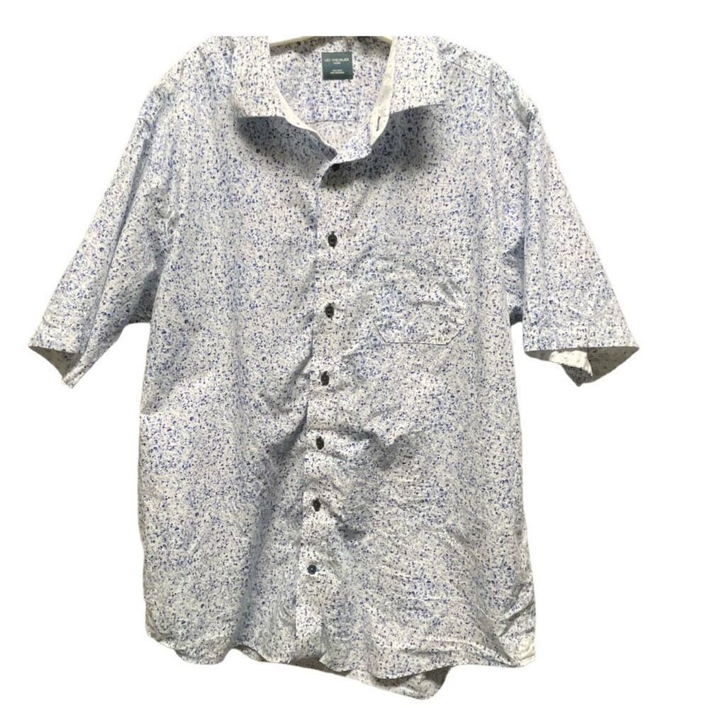 Leo Chevalier size XL/TG non iron cotton button up shirt